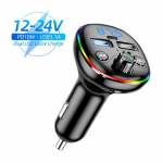 3-pordiline 3,1A auto MP3-FM-saatja Bluetooth-autokomplekt Modulaator Muusikapleier TF-kaart USB-ketasheli AUX-vastuv&otilde;tja Kahe USB-t&uuml;&uuml;pi C-t&uuml;&uuml;pi kiirlaadija Dual USB + PD