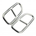 For Mercedes Benz W117 CLA 2013-2016 Titanium black / Silver Car Tail Throat Exhaust Pipe Muffler Tip Cover Trims 2Pcs/Sets h&otilde;be