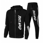 T&otilde;mblukuga spordikomplekt JUICE WRLD Prinditud komplekt Athletic Tracksuit T&otilde;mblukuga kapuutsid Spordi&uuml;likonnad Kapuutsiga jope ja dressip&uuml;ksid 2-osaline komplekt S