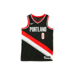 Nike NBA korvpallivorm, Trail Blazers, Lillard Nr. 0, Fan Edition Meeste T-s&auml;rgid Must CW3680-010 XXL