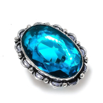 Looduslik sinine topaas v&auml;&auml;riskivi k&auml;sitsi valmistatud 925 sterlingh&otilde;be kingitus s&otilde;rmus suurus 6.5 M0m34