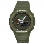 Casio G-Shock Analog Digital Nutitelefon Link Bluetooth Roheline Sihverplaadiga Solar GA-B2100FC-3A 200M meeste k&auml;ekell roheline