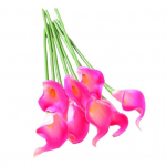 12 tk kunstlik harilik Callalily oks varrega Realistlik korduvkasutatav kodune pulmapeo kunst punane