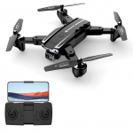 Uus A5S UAV Kahekordne HD ESC Kaamera WIFI FPV Takistuste V&auml;ltimine K&otilde;rge K&otilde;rguse Ooterežiim Kokkupandav Kaugjuhtimispuldiga Helikopter M&auml;nguasi Kvadkopter Kingitus 1 battery oranž
