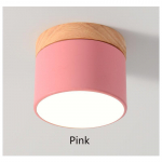 LED-allvalgusti Nordic Wood Modern Led pinnale paigaldatav laevalgusti kohtvalgusti, sisekujundusvalgusti Diameter - 7.5cm roosa