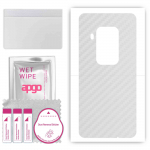 apgo Protective Skin Sticker for the back compatible with Motorola One Zoom, Wrap Film, Foil, Vinyl - Pattern Transparent Carbon