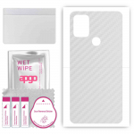 apgo Protective Skin Sticker for the back compatible with Umidigi Power 3, Wrap Film, Foil, Vinyl - Pattern Transparent Carbon