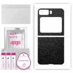 apgo Protective Skin Sticker for the back compatible with Motorola Razr 2022, Wrap Film, Foil, Vinyl - Pattern Black Honeycomb