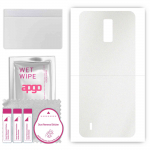 apgo Protective Skin Sticker for the back compatible with ZTE Blade A32, Wrap Film, Foil, Vinyl - Pattern Matte Transparent
