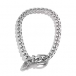 Fine Punk Lock Link Chain Retro Party kaelakee Reguleeritava rihma pandla disainiga ehted h&otilde;be