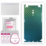 apgo Protective Skin Sticker for the back+sides compatible with Oppo Reno, Full Wrap Film, Foil, Vinyl - Pattern Carbon Chameleon CAKA1
