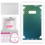 apgo Protective Skin Sticker for the back+sides compatible with Samsung Galaxy S10e, Full Wrap Film, Foil, Vinyl - Pattern Carbon Chameleon CAKA1