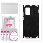 apgo Protective Skin Sticker for the back+sides compatible with Xiaomi Redmi Note 11 4G, Full Wrap Film, Foil, Vinyl - Pattern Black Camo