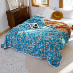 Puuvillane marli pehme tekk Diivanikate Hingav suvine jahe tekkr&auml;tik Four Seasons V&auml;rsked lilled T&auml;iskasvanute voodikate &otilde;huke tekk 150x200cm