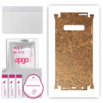 apgo Protective Skin Sticker for the back+sides compatible with Samsung Galaxy S10, Full Wrap Film, Foil, Vinyl - Pattern Rusty Copper