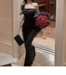 Naiste Elegantne Seksikas Bodycon Merineitsi Kleit Suvine Uus Moodne Rihm &Otilde;htupeo R&uuml;&uuml; Korea Naine Solid Pikad Vestidos S must