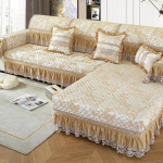 Kuumalt m&uuml;&uuml;a sinine diivanipadja seelik Four Seasons universaalne Jacquard tikitud diivanikate Uus libisemisvastane diivanikate 70*70cm