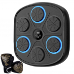 Nutikas muusika poksimasina seinam&auml;rk Bluetooth LED-valgustusega liivakott, l&otilde;&otilde;gastav reaktsioon treeningu sihtm&auml;rk koduseks treeningvarustuseks with Adult Gloves