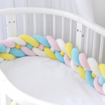 4-haruline pehme s&otilde;lme padi dekoratiivne beebi voodipesu, p&otilde;imitud v&otilde;revoodi, kokkup&otilde;rkevastane kaitseraua padi Four strands of 2.2M parkkoor