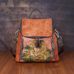 Uus retro pealiskihiga lehmanahast &uuml;he &otilde;larihmaga crossbody seljakott kolme kasutusviisiga ja suure mahutavusega lehmanahast naiste kott