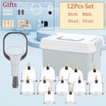 Kuputamiskomplekt, kuputeraapia komplektid, 12/18/24 tassi professionaalne Hiina kupukomplekt seljamassaažiks, valu vaigistamiseks, f&uuml;sioteraapiaks, massaažiteraapia komplekt 12Pcs Set