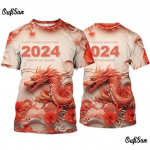 2024. aasta meeste T-s&auml;rgis 3D Dragon Printing Suvine l&uuml;hikeste varrukatega T-s&auml;rk Juhuslik o-kaelusega pullover Suurem&otilde;&otilde;dulised riided v&auml;litingimustes T-s&auml;rk S