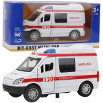 1/32 sulamist m&auml;nguauto, h&auml;daabis&otilde;idukid kiirabiauto minimudel Stimuleeriv m&auml;nguauto sulamist m&auml;nguauto, heli ja valgus t&uuml;drukutele kingitused lastele poistele 1/32-Size:12.5*6.5*5cm valge/punane