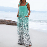 Naiste mood vaba ja taskutega varrukateta tunked L sinine