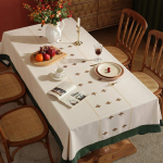 Luksuslik tikandid Bee Ablecloth puuvillane linane s&ouml;&ouml;gilaua kate Kodusisustus ristk&uuml;likukujuline k&ouml;&ouml;k kohv tee riidest j&otilde;ulur&auml;tik 90x140cm 1pcs
