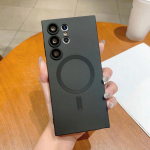 Pehme &uuml;hev&auml;rviline p&otilde;rutuskindel magnet Magsafe'i objektiivi kaitsekorpuse jaoks. Kaas Samsung S24 S23 S22 S21 S20 Ultra Wireless Charge Tpu &otilde;huke kate Samsung S23 Ultra must