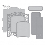 3D &otilde;nnitluskaardi raam ukse fotoalbum, reljeef, l&otilde;ikamine, v&auml;ljal&otilde;igete albumi &scaron;abloon h&otilde;be