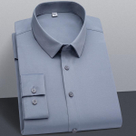 Stretch soliidsed kleit-s&auml;rgid meestele &Auml;riline pikkade varrukatega pehme mugav meeste pidulik s&auml;rk ilma esitaskuta S~6XL pluss suurus XL