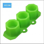 Tsemendivorm 3-augulise &uuml;mmarguse geomeetrilise hulknurkse lillepoti vaasi jaoks &ndash; DIY silikoonvorm aroomiteraapia k&uuml;&uuml;nalde kaunistamiseks roheline