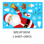 Staatiline kleebis J&otilde;uluvana Uusaasta Klaasaknad Seinakleebis P&otilde;dra riietus J&otilde;ulud Kodu Kaunista ehtepidu suur lumehelves PVC 3