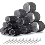 28tk/komplekt Isekleepuvad juukserullid Heatless Juuste lokirullid No Heat Hair Bangs Volume Isekleepuvad konksuga lokirullid DIY Styling Tools roosa punane v&auml;rv
