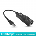 VAORLO V&otilde;rgukaardi USB 3.0 Etherneti adapter Gigabit Rj45 Lan 10/100/1000Mbps Etherneti adapter Windows10 arvuti s&uuml;learvuti jaoks must