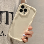 Fashion Wave Pattern &uuml;hev&auml;rviline kreemjas &uuml;mbris iPhone 15 Pro Max 14 Plus 13 12 11 Pro X XR Xs Max 7 8 SE 2022 Soft Clear TPU telefoni&uuml;mbris iPhone 11Pro valge