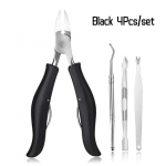 1/4 tk K&uuml;&uuml;nek&auml;&auml;rid sissekasvanud varbak&uuml;&uuml;ne jalaravi korrigeerimine n&auml;pitsad k&uuml;&uuml;nenaha l&otilde;ikurid paron&uuml;&uuml;hia pedik&uuml;&uuml;r manik&uuml;&uuml;r k&auml;te ja jalgade hooldusvahend 4Pcs/set punane