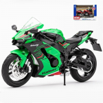 1/12 Kawasaki Ninja ZX-10R Raske Lokomoti Sulamist Mootorratta Mudel Maastikus&otilde;idu V&otilde;idus&otilde;idu Mootorratta Mudel Heli Valgus Laste M&auml;nguasi Kingitus roheline