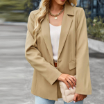 Naiste pikkade varrukatega moodne vabaaja v&auml;ike &uuml;likonnajakk pidulik riietus L must