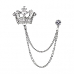 Mehed Retro pross Inglise stiilis Krooni kuju Rhinestone Tutt Dekoratsioon &Uuml;likond Mantel Rinnakaunistus Ametlik &uuml;ritus Pulmad &Auml;ris&uuml;ndmused Riided Ehted kuldne