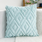 Pakendis 2 Boho 18x18 kootud tuftitud padjap&uuml;&uuml;r 3D teemantmustriga padjakate padjakate Dekoratiivne padjap&uuml;&uuml;r diivandiivanile 18x18 Inch-2pcs