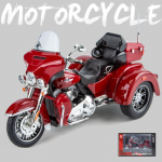 1/9 Harley-Davidson CVO TRI GLIDE Sulam Suur Mudel Kolmerattaline Ameerika Stiilis Kruiisimootorratas Suruvalumetallist M&auml;nguasi Skaala Mootorratas Laste M&auml;nguasi Kingitus punane