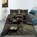 3D kolju &otilde;udus voodipesukomplekt poistele ja meestele sulet&auml;idisega tekikott padjap&uuml;&uuml;r 2/3 tk Halloweeni kingitus pehme mikrokiudkate kodutekstiil Baby 100x135cm