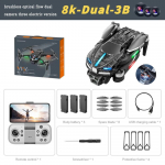 Uus V186 Pro Drone Professionaalne harjadeta Wifi FPV Optical Flow 3 HD aerofotograafia takistuste v&auml;ltimine kokkupandav nelja rootoriga drooni laste m&auml;nguasi 3 battery