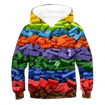 Lastele m&otilde;eldud poiste kapuuts, pikkade varrukatega vikerkaar, 3D-prindiga geomeetriline kooli maanteejalgratas, &otilde;ues, Active Basic, 3&ndash;12 aastat / s&uuml;gis / talv / kevad 120CM