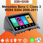 Android Carplay autoraadio Mercedes Benz C Class 3 W204 S204 2006-2011 Multimeediumipleieri peakomplekt Stereo GPS Navigatsioon BT WIFI 2+32GB 2+32GB
