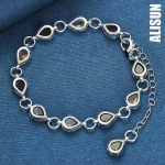 925 h&otilde;bedast AAA tsirkoonist ripats, v&auml;rviline tsirkoonist k&auml;ev&otilde;ru Moodsad pulmaehted 20CM