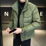 Nahast sulejope meestele talvel Uus meeste moebr&auml;ndi noorte talvejope paksu seisva kraega 3XL