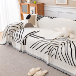 Rainbow Lines &scaron;enill diivani kate riidest diivani tekk kate T&auml;is kate Universaalne diivanir&auml;tiku kate tolmukindel diivani padja kate 180x130cm